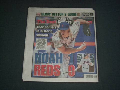 2019 MAY 3 NEW YORK POST NEWSPAPER - SYNDERGAARD HOMERS & PITCHES 1-0 SHUTOUT