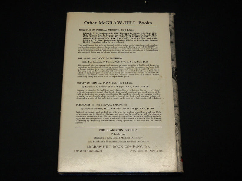 1960 BONE AS A TISSUE HARDCOVER BOOK EDITED BY KAARE RODAHL - KD 6416