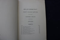 1905 TRINITY COLLEGE HARTFORD - BETA OFCONNECTICUT 1845-1905 -SOFTCOVER - K 1415