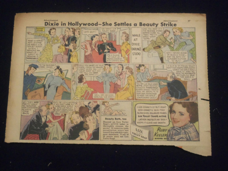 1930'S-1950'S MOVIE STAR COLOR COMICS ADS - LOT OF 13 - NP 5269
