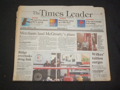 1997 MARCH 1 WILKES-BARRE TIMES LEADER-MERCHANTS LAUD MCGROARTY'S PLANS- NP 7752