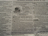 1849 LOWELL DAILY JOURNAL & COURIER NEWSPAPER LOT OF 7 - MASSACHUSESTTS- NP 614D