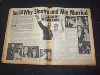 1966 AUG 28 NATIONAL ENQUIRER NEWSPAPER -SINATRA AND MIA FARROW MARRIED- NP 7420