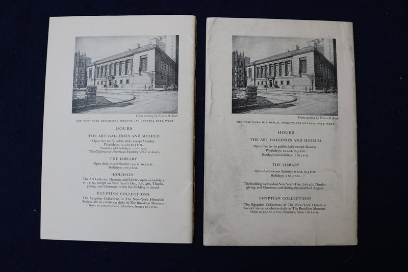 1941-1944 N.Y. HISTORICAL SOCIETY QUARTLY BULLETIN-SOFTCOVER - LOT OF 4 - K 1366