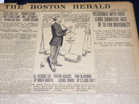 1909 NOVEMBER 5 THE BOSTON HERALD - FITZGERALD WITH 9000 LEADS RACE - BH 392