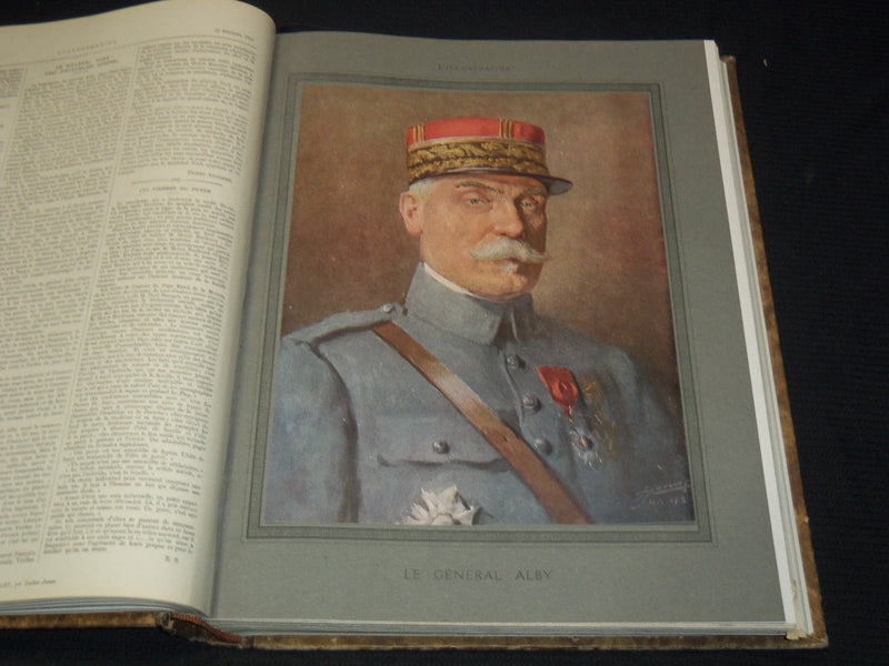 1919 L'ILLUSTRATION FRENCH MAGAZINE BOUND VOLUME SET OF 2 - LA GUERRE