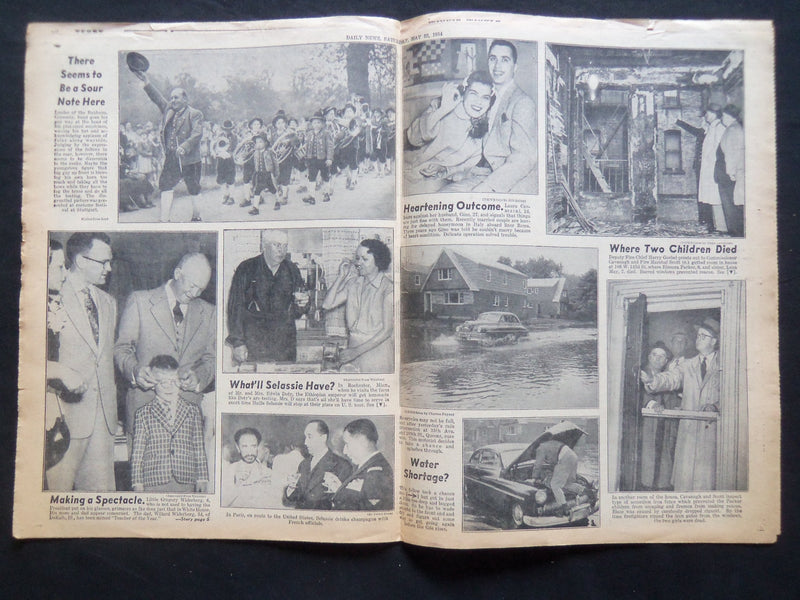 1954 MAY 22 NY DAILY NEWS NEWSPAPER - GIARDELLO RULES 4-1 PICK - NP 2482