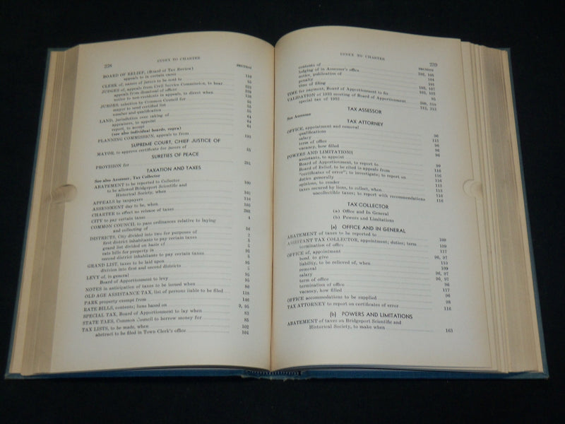 1939 THE CHARTER AND ORDINANCES OF BRIDGEPORT CONNECTICUT BOOK - KD 6031