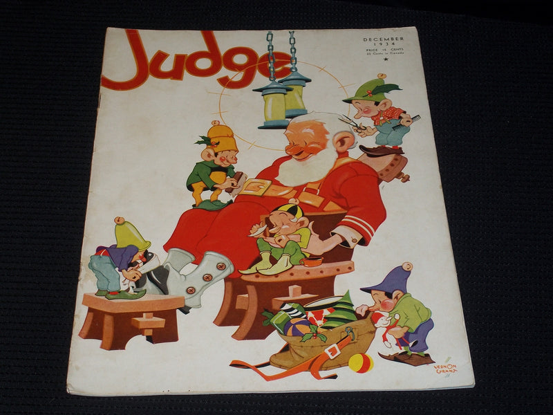 1934 DECEMBER JUDGE MAGAZINE - NICE ILLUSTRATED FRONT COVER - E 4686