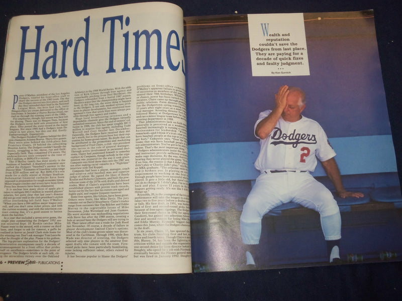 1993 BILL MAZEROSKI'S BASEBALL MAGAZINE - 1993 TEAM PREVIEWS - ST 6792