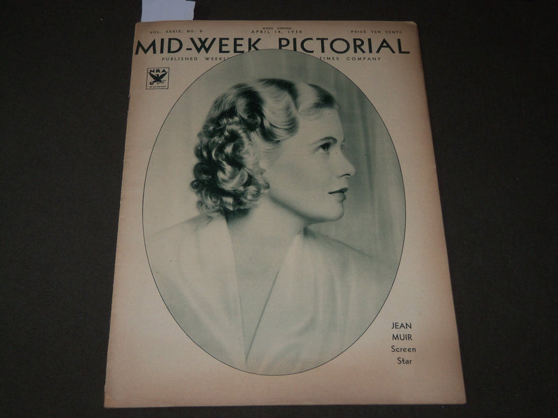 1934 APRIL 14 MID-WEEK PICTORIAL MAGAZINE SECTION - JEAN MUIR COVER - J 3197