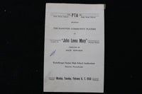1950 FEBRUARY JOHN LOVES MARY PROGRAM - HANOVER, PENNSYLVANIA - K 2800