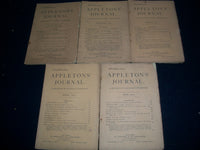 1879 APPLETON'S JOURNAL MAGAZINE LOT OF 9 DIFFERENT ISSUES - NICE ADS - WR 697
