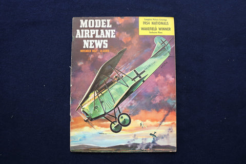 1954 NOVEMBER MODEL AIRPLANE NEWS MAGAZINE - DOKKER D-7 COVER - E 11514