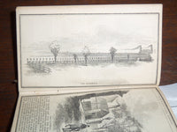1861 THE BOSTON ALMANAC W/ FOLD OUT MAP - 3 3/8