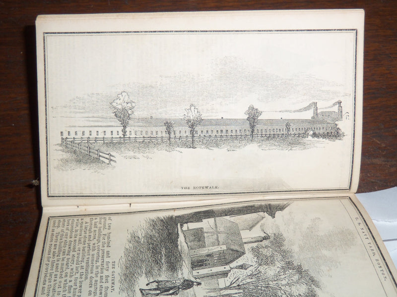 1861 THE BOSTON ALMANAC W/ FOLD OUT MAP - 3 3/8