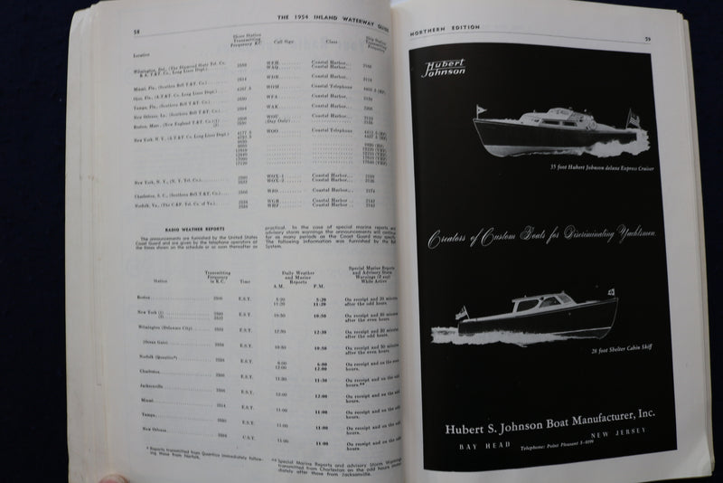 1954 INLAND WATERWAY GUIDE NORTHERN EDITION SOFTCOVER BOOK - K 905