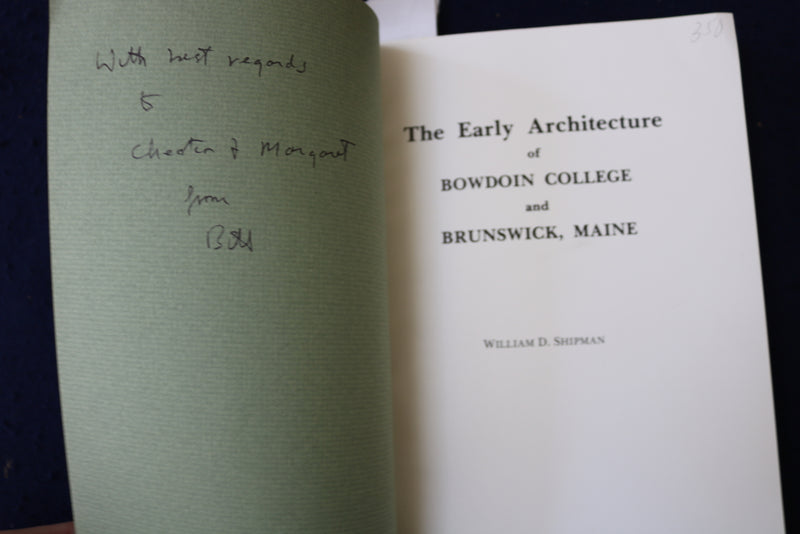 1973 THE EARLY ARCHITECTURE OF BOWDOIN COLLEGE SOFTCOVER BOOK - K 966