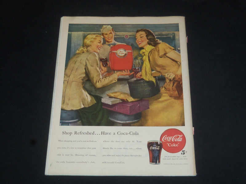 1948 MAY 29 COLLIER'S MAGAZINE - COCA-COLA AD ON BACK COVER - SP 7853