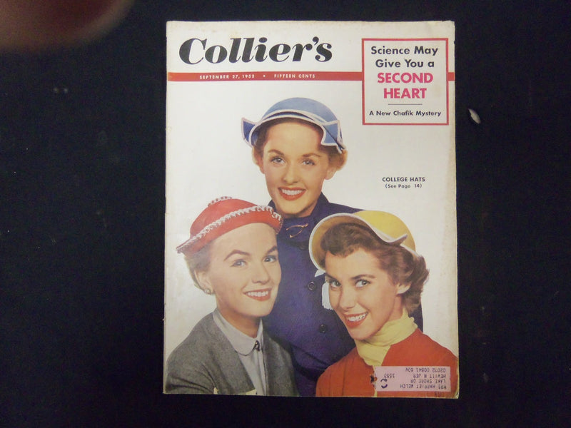 1952 SEP 27 COLLIER'S MAGAZINE - GREAT ILLUSTRATIONS, ARTICLES & ADS - ST 3669