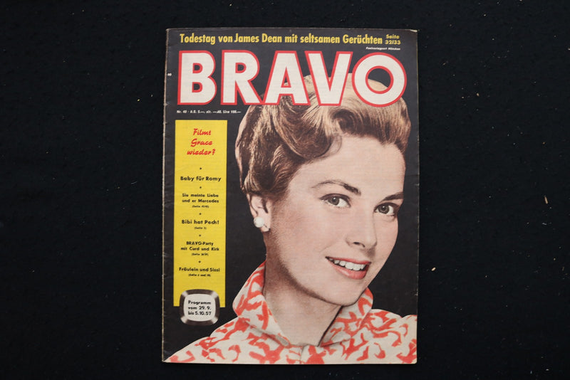 1957 SEPTEMBER 29 BRAVO MAGAZINE - GRACE KELLY COVER - E 25824