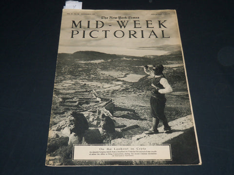 1916 NOVEMBER 9 MID-WEEK PICTORIAL MAGAZINE SECTION - LOOKOUT IN CRETE - NP 4525