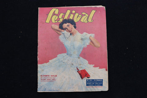 1947 FESTIVAL MAGAZINE - ELIZABETH TAYLOR COVER - E 25943