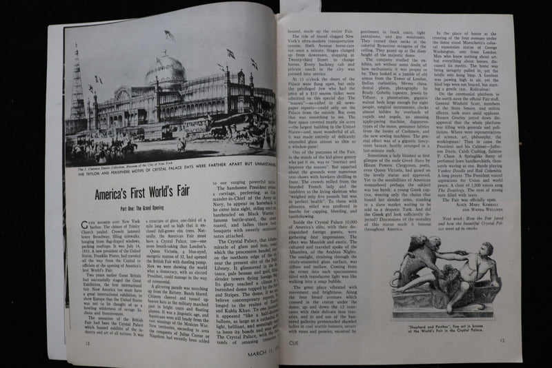 1939 MARCH 11 CUE MAGAZINE - MANHATTAN EDITION - K 3030