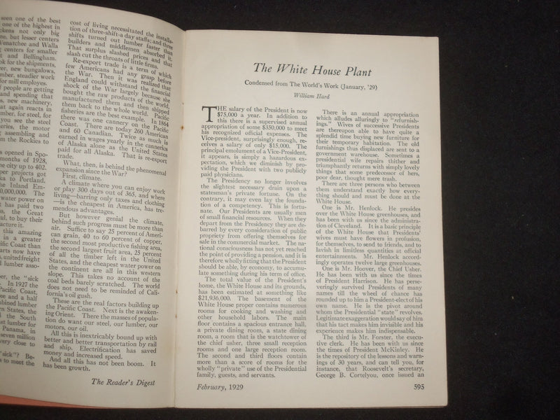 1929 FEBRUARY THE READER'S DIGEST SOFTCOVER BOOK-NUMBER 82-ORANGE COVERS- J 9925