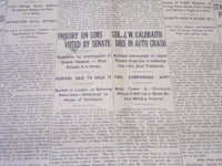 1921 JUNE 10 NEW YORK TIMES - COLONEL GALBRAITH DIES IN AUTO CRASH - NT 5501