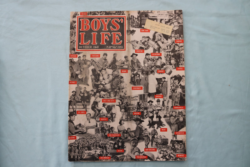 1941 OCTOBER BOYS' LIFE MAGAZINE - PHOTOS IN MANY CITIES COVER - E 26520