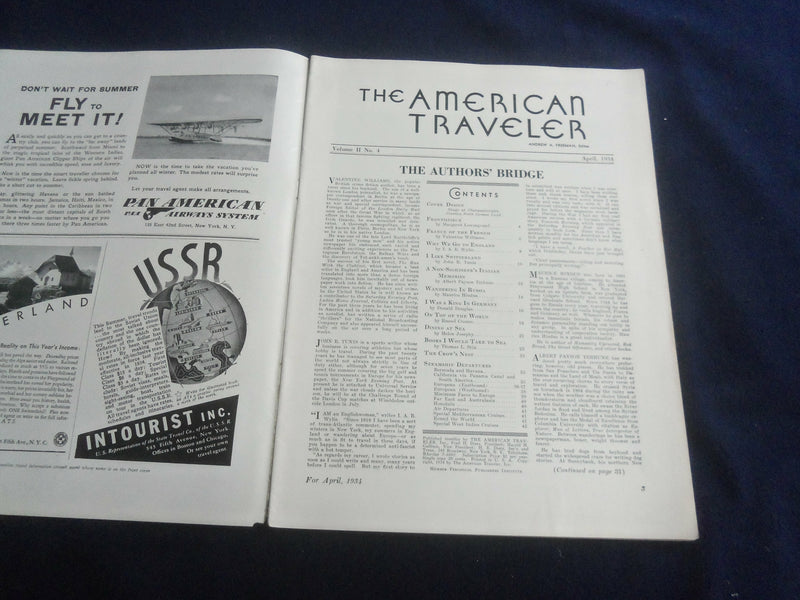 1934 APRIL THE AMERICAN TRAVELER MAGAZINE - VOLUME II, NO 4 - SP 4712K