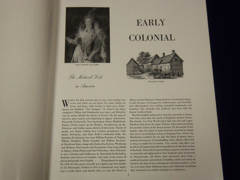 1949 A TREASURY OF EARLY AMERICAN HOUSES VOLUME BY RICHARD PRATT - KD 113