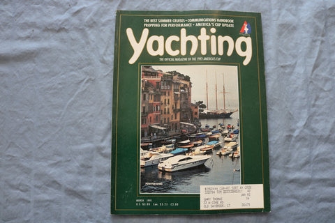 1991 MARCH YACHTING MAGAZINE - POSH PORTOFINO COVER - E 9527