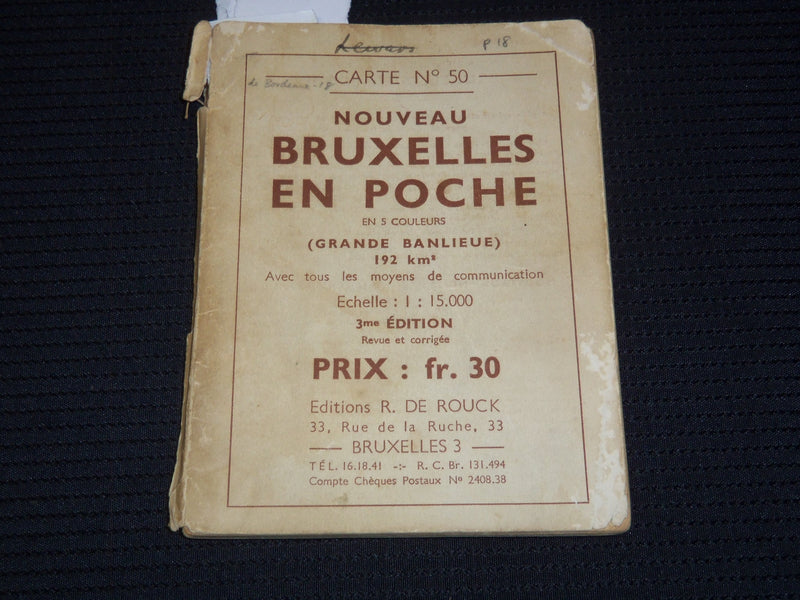 1930'S NOUVEAU BRUXELLES EN POCHE GUIDE BOOK - FRENCH - J 9523