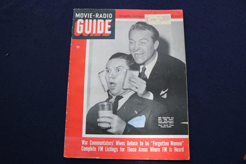 1942 FEBRUARY 21-27 MOVIE-RADIO GUIDE MAGAZINE - RED SKELTON COVER - E 9250
