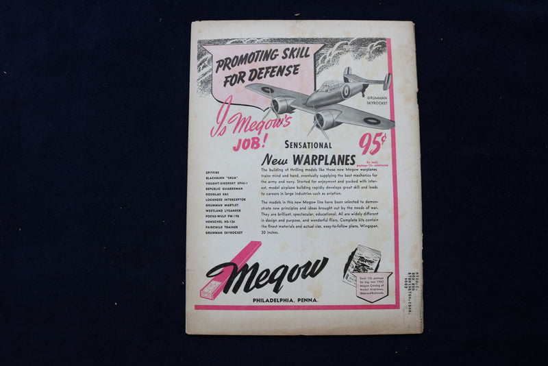 1942 FEBRUARY MODEL AIRPLANE NEWS MAGAZINE - CURTISS P-40F COVER - E 11651