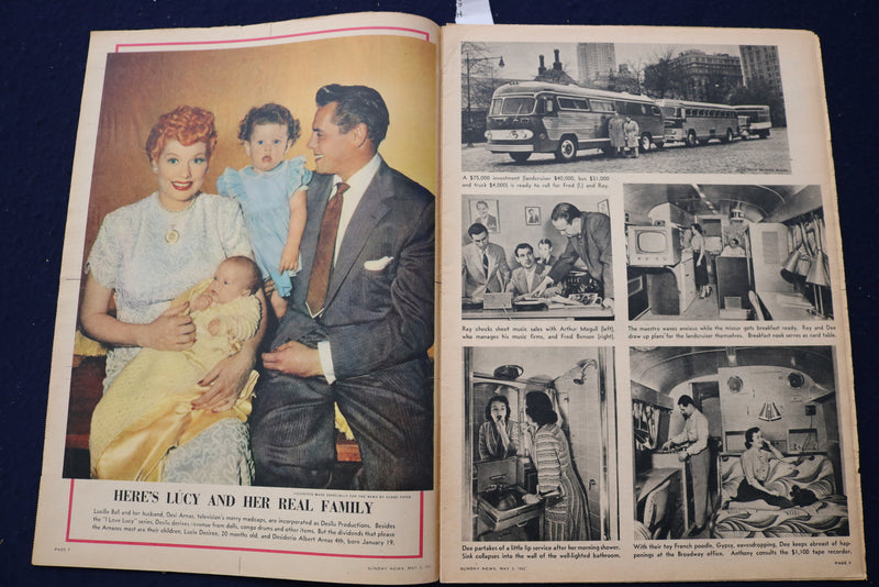 1953 MAY 3 SUNDAY NEWS PICTURE -TERRY MOORE - LUCY-DESI - MARTIN-LEWIS - E 22775