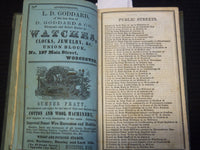 1854 WORCESTER ALMANAC DIRECTORY AND BUSINESS ADVERTISER - HENRY HOWLAND- J 9285