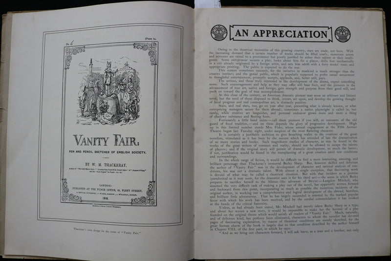 1899 THE PICTURE BOOK OF BECKY SHARP - MRS. FISKE - LANGDON MITCHELL - K 2304