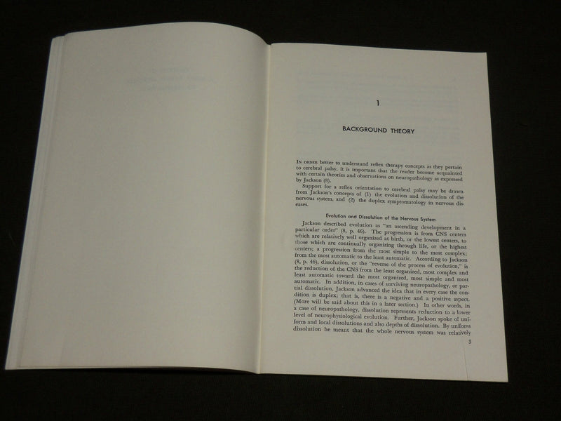 1963 PRINCIPLES OF A REFLEX THERAPY APPROACH TO CEREBRAL PALSY BOOK - J 6140