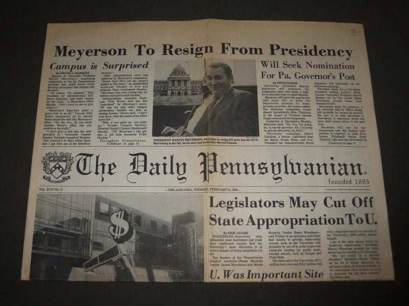 1978-1981 THE DAILY PENNSYLVANIA PENN STATE NEWSPAPERS LOT OF 3 ISSUES- NP 1868G