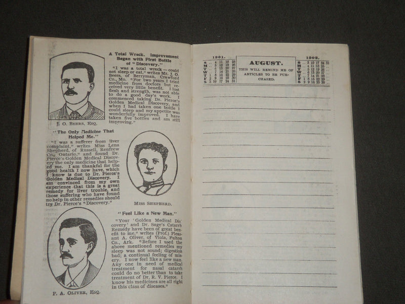 1884-1902 PIERCE'S MEMORANDUM ACCOUNT BOOK LOT OF 5 - O 1736