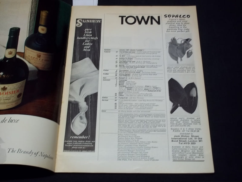 1967 JANUARY TOWN MAGAZINE - COCTEAU ON CHAPLIN - R.O BLECHMAN ILLUS. - ST 6167