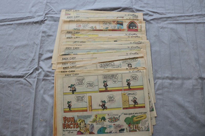 1974-1975 SANTA BARBARA NEWS-PRESS SUNDAY COMICS SECTIONS- LOT OF 14- NP 9309