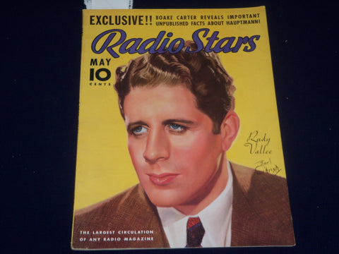 1936 MAY RADIO STARS MAGAZINE - RUDY VALLEE COVER BY EARL CHRISTY - SP 2627