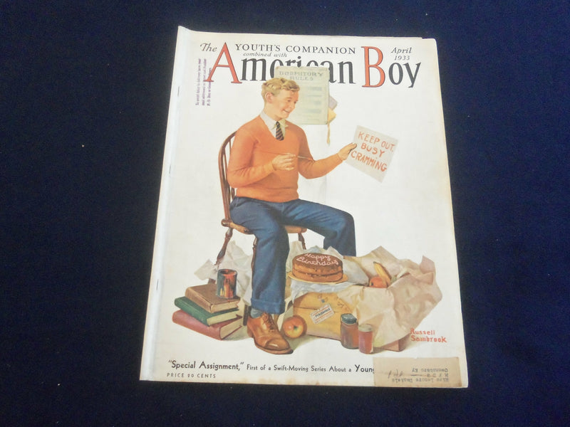 1933 APRIL AMERICAN BOY MAGAZINE - SPECIAL ASSIGNMENT - ST 7075