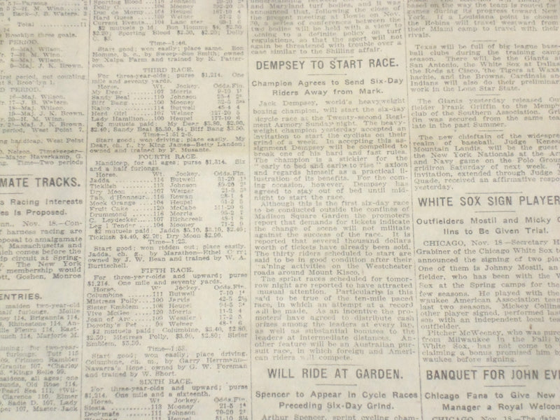 1920 NOVEMBER 19 NEW YORK TIMES - BUILDERS BACKED BOSS BRINDELL - NT 8467