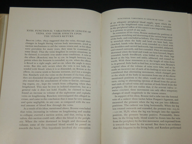 1937 A MONOGRAPH ON VEINS HARDCOVER BOOK BY KENNETH J. FRANKLIN - KD 6410