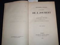 1842 PENSEES ESSAIS ET MAXIMES DE JOUBERT FRENCH VOLUME - PART 1 & 2- KD 4815C